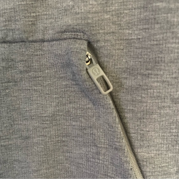LULULEMON City Sweat Zip Hoodie Heathered Ultra Light Grey Size Large - Picture 8 of 12